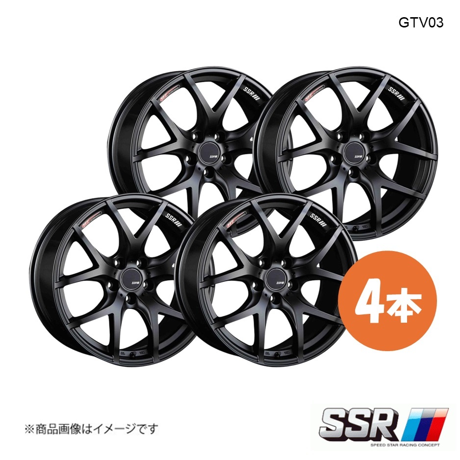 SSR GTV03 ホイール 4本 XV GT7 2.0i-S Eye Sight【17×7.0J 5-100 INSET50 フラットブラック】