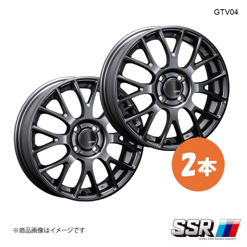 SSR GTV04 ホイール 2本 bB QNC21 2WD/NA【17×7.0J 4-100 INSET42 メタリックグレー】