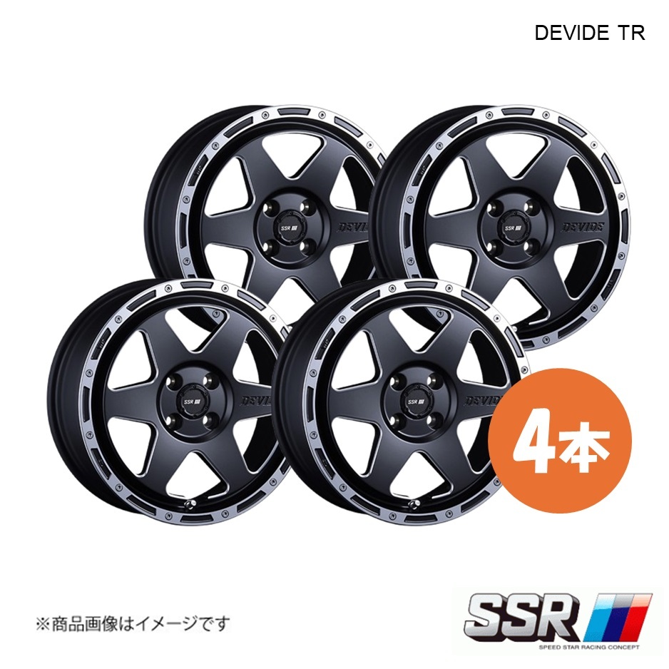 SSR DEVIDE TR-6 ホイール 4本 ワゴンR スティングレー MH44S【14×4.5J 4-100 INSET43 フラットブラックポリッシュ】