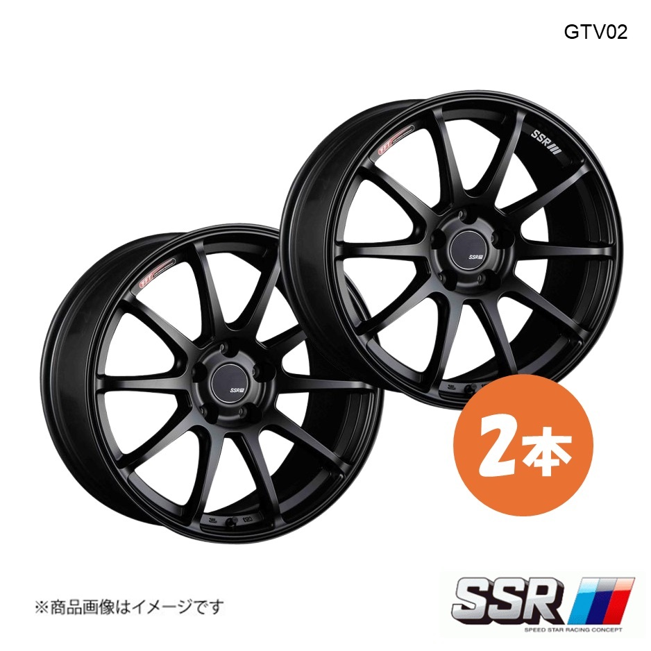 SSR GTV02 ホイール 2本 ロードスター ND5RC S (RS/NR-A除く標準ブレーキ車)【17×7.0J 4-100 INSET42 フラットブラック】