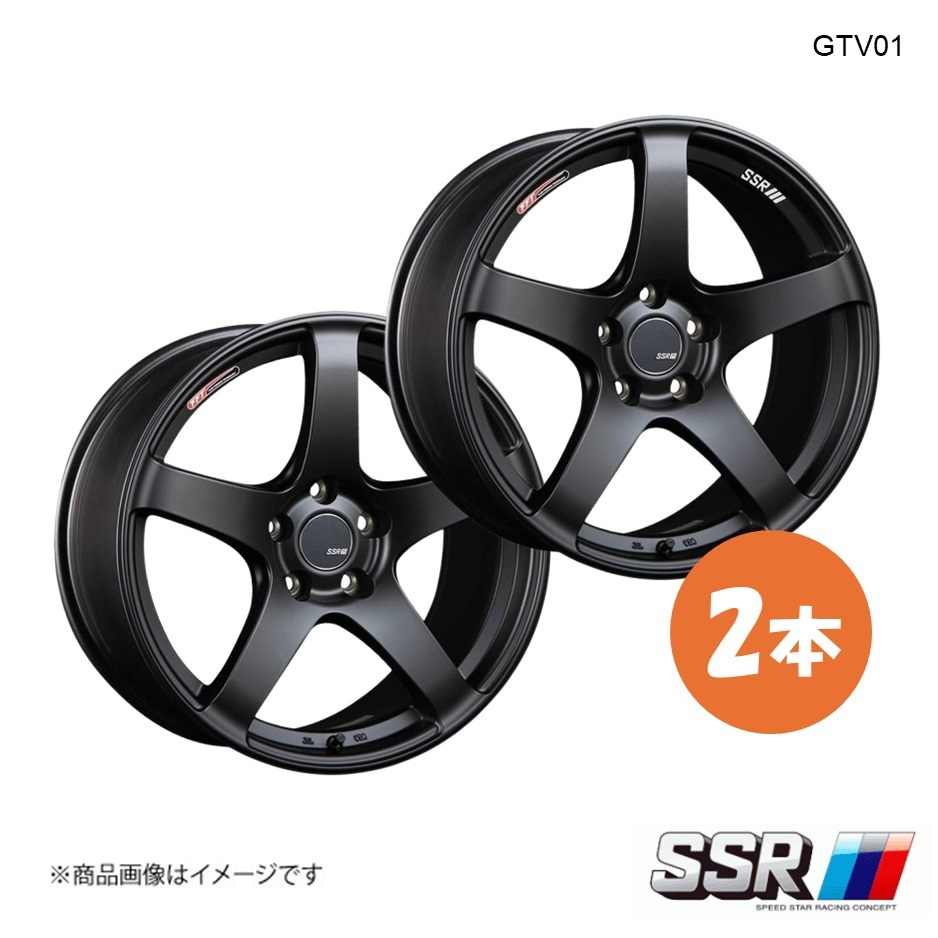SSR GTV01 ホイール 2本 カローラフィールダー NKE165G ハイブリッド【17×7.0J 4-100 INSET42 フラットブラック】