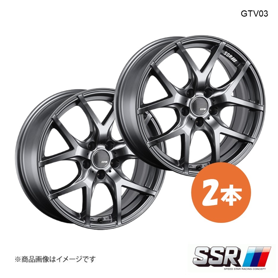 SSR GTV03 ホイール 2本 CR-Z ZF1 2WD/NA【17×7.0J 4-100 INSET50 グラファイトガンメタ】
