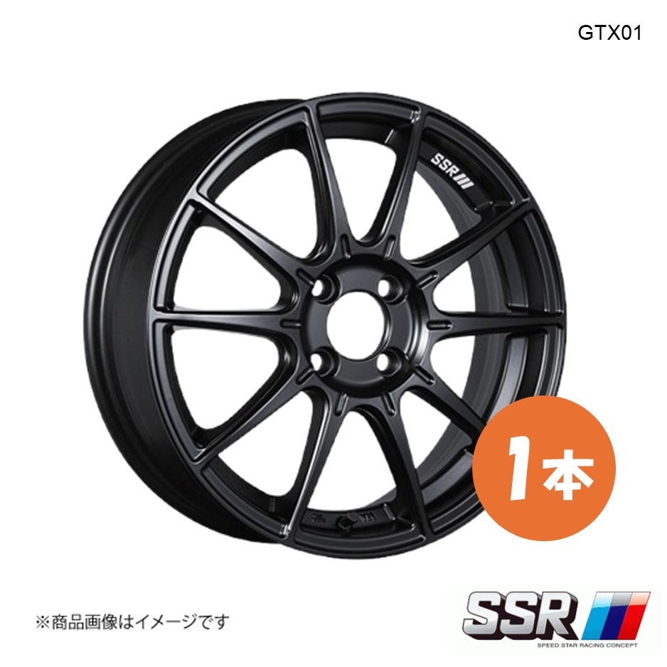 SSR GTX01 ホイール 1本 ヤリス KSP210 / MXPA10 1.0X/1.5Z【15×6.0J 4-100 INSET45 フラットブラック】