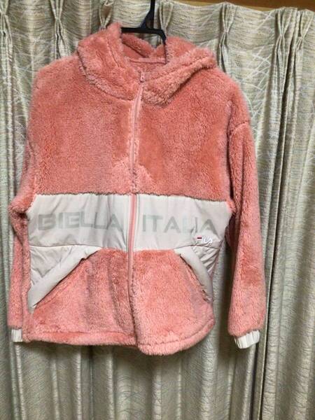 新品 未使用 FILA レディース フリース ジップアップパーカー ピンク Mサイズ