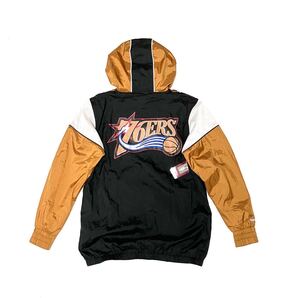 新品 ミッチェルアンドネス US買い付け NBA ナイロンジャケット アノラック パーカー バスケット スローバック 76ers シクサーズ