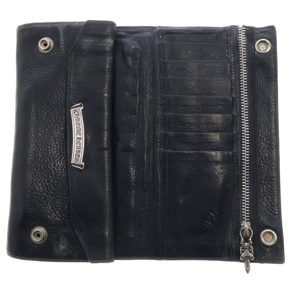 CHROME HEARTS クロムハーツ LONG WALLET グリーシー クロス CHROME HEARTS クロムハーツ LONG WALLET グリーシー クロス