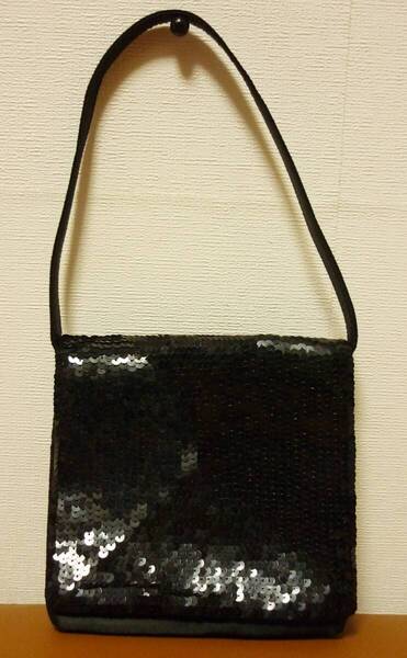 ANAYI アナイ * スパンコールミニバッグ * 黒キラキラポーチ * サブバッグにも