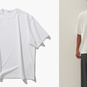 新品 定価19800円 ATON エイトン DRY COTTON JERSEY CREWNECK T-SHIRT ドライコットン ジャージー Tシャツ 02Sサイズ ホワイト 白TメンズTY