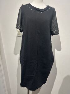 DIESEL チュニックワンピース レザーフリル レディースS