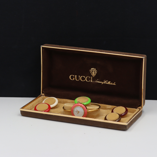 GUCCI グッチ チェンジベゼル ウォッチ 箱 交換ベゼル 付き ゴールドカラー 1510830刻 - LAYER VINTAGE