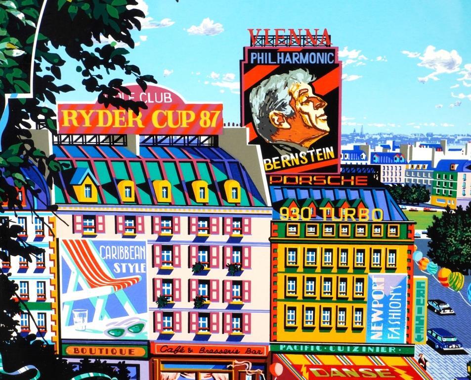 真作 超希少 ヒロ・ヤマガタ オータムアフタヌーン　シルクスクリーン 直筆サイン 真作 超希少 ヒロ・ヤマガタ オータムアフタヌーン シルク