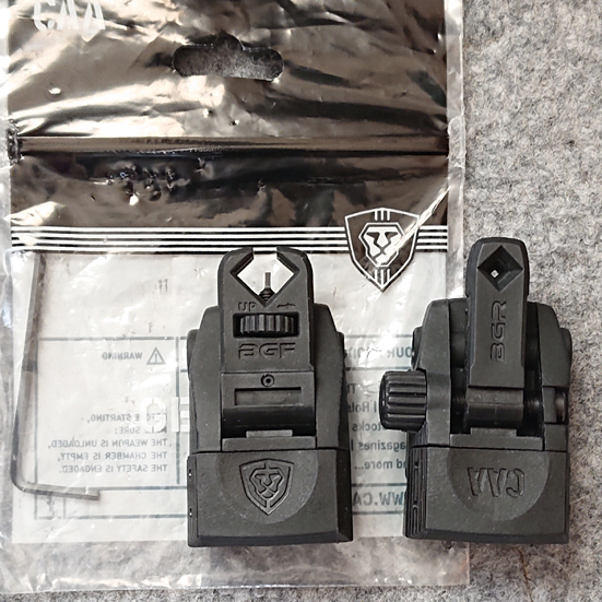 実物 CAA tactical Flip Up Sights BGF + BGR MICRO RONI サイト