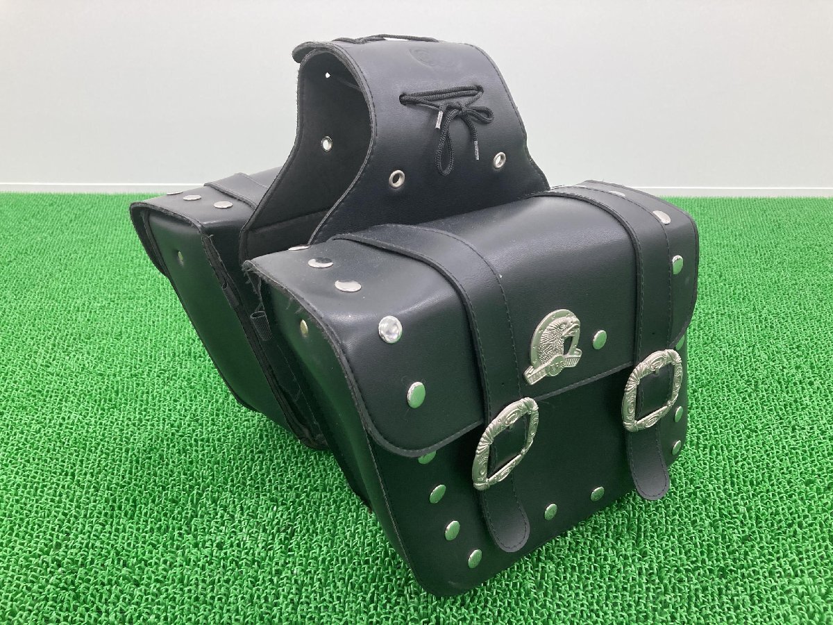 KRZ製 サイドバッグ 左右 社外 中古 バイク 部品 コンディション良好 破れ無し ハーレー バルカン スティード ドラッグスターなどに