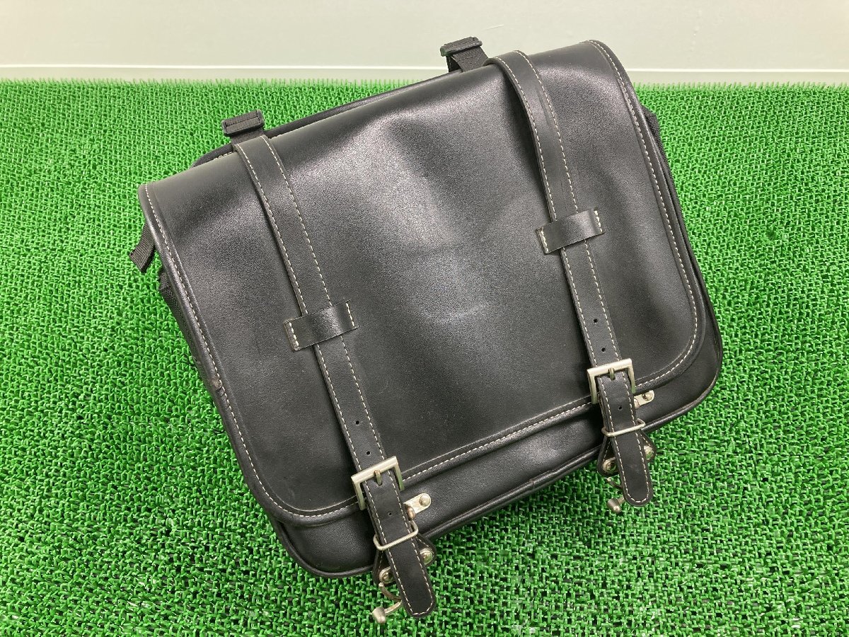 ヘンリービギンズ製 サイドバッグ 片側 社外 中古 バイク 部品 破れ無し ハーレー バルカン スティード ドラッグスターなどに