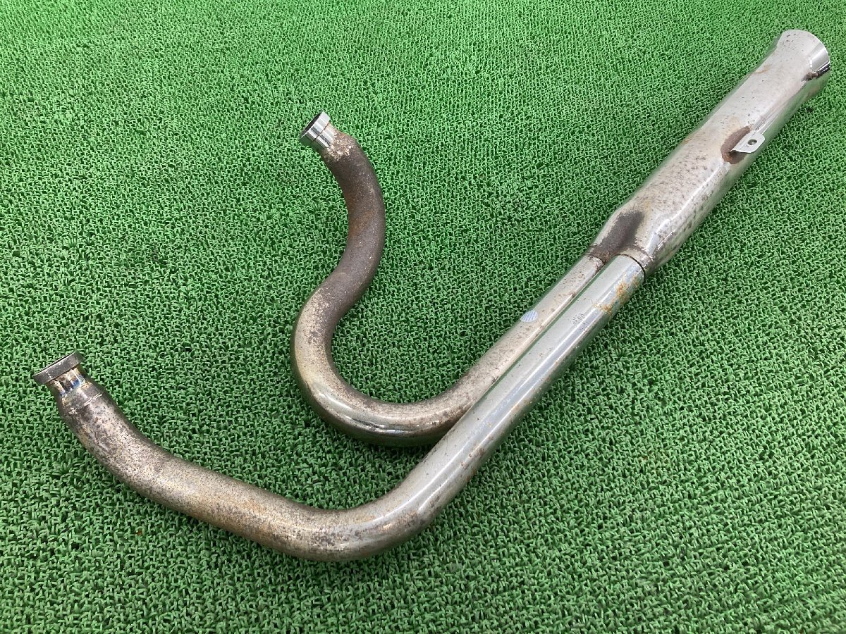 ケンテック製スティード400 マフラー 社外 中古 バイク 部品 NC26 STEED スチール フレアカット2in1マフラー コケキズ無し 品薄 ケンテック製スティード400 マフラー 社外 中古 バイク 部品 NC26 STEED スチール フレアカット2in1マフラー コケキズ無し 品薄