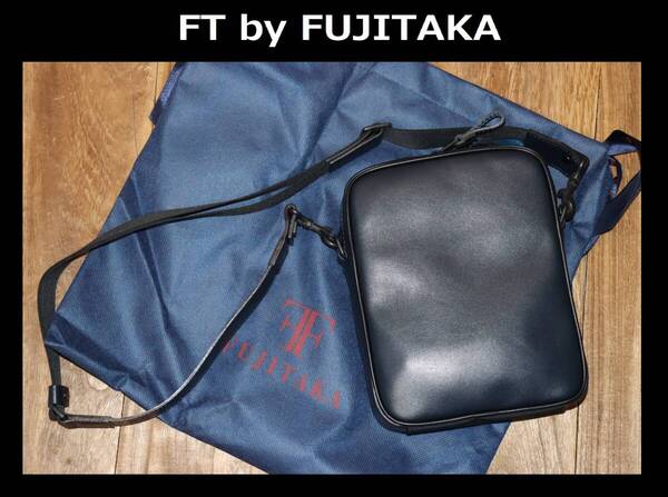 送料無料 特価即決【未使用】 FT BY FUJITAKA ★ イタリアンレザー ジェイ ショルダーバッグ ★ フジタカ 定価2万5300円 日本 650101 箱 併