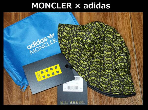 送料無料 即決【未使用】 Moncler Genius x adidas Original ★ バケットハット (Lサイズ) ★ モンクレール アディダス 国内正規品 併
