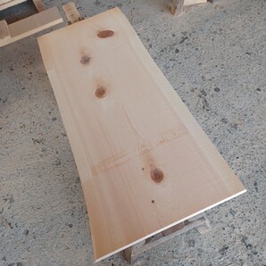 C-1976【97.5×38.5~40.5×2cm 】 国産ひのき 耳付節板 テーブル 看板 棚板 一枚板 無垢材 桧 檜 DIY