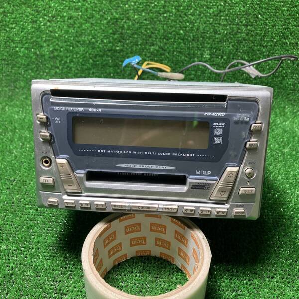 【141】ビクター KW-MZ600 CD MDプレイヤー ハーネス付 現状品