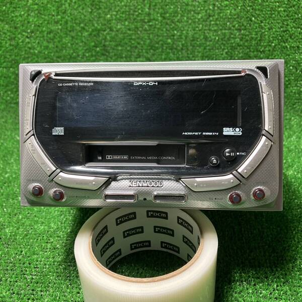 【161】ケンウッド DPX-04N CDプレイヤー カセットデッキ ハーネス付 現状品