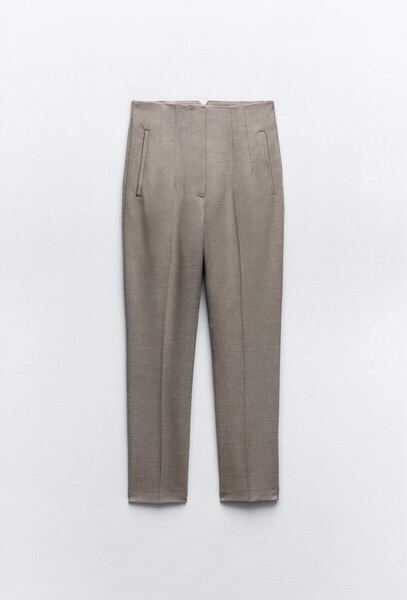 美品 ZARA ハイウエストパンツ ゴールデンブラウン XS