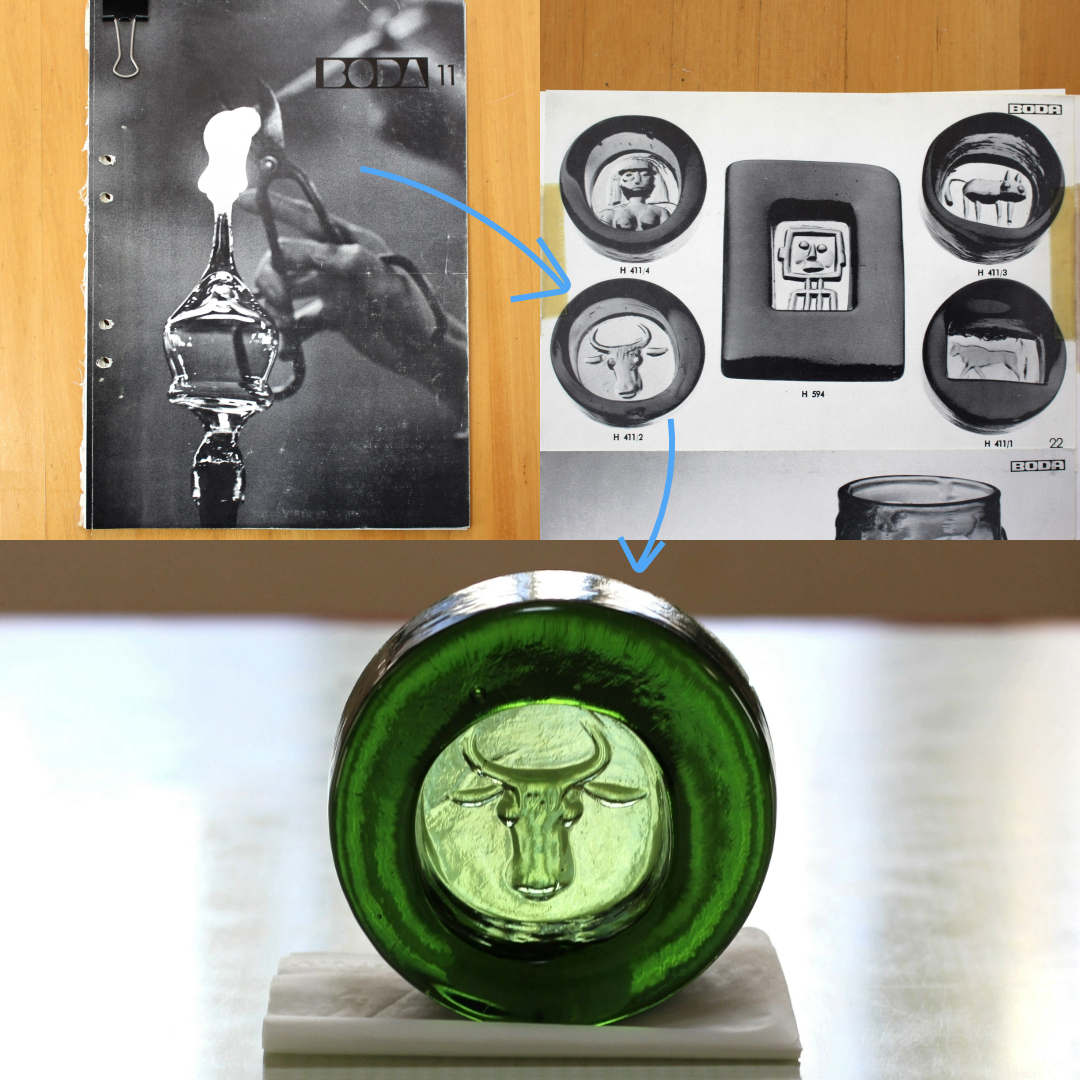 Erik Hoglund / エリックホグラン】アッシュトレイ 牛 ブルー