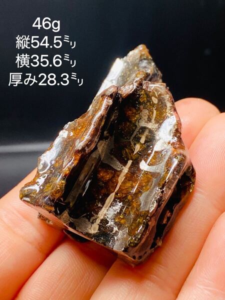 パラサイト隕石 46g 隕石 石鉄隕石 筆立て メテオライトジャパン コーティング済み 高品質 パラサイト 隕石原石