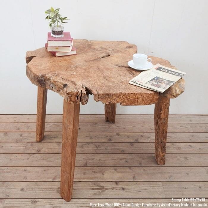 希少 一点物 オールドチーク 一枚板テーブル 99cm × 79cm × 73c