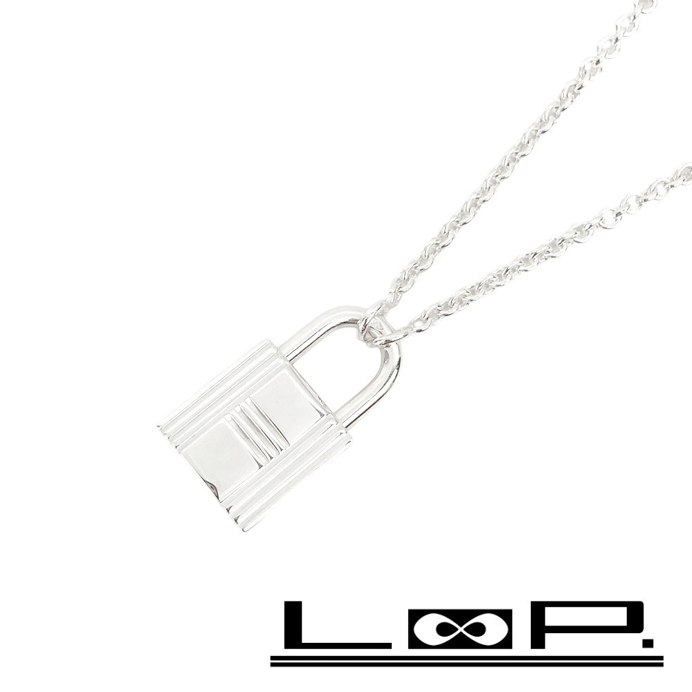 ◆SALE◆ ■新同■磨き済■ エルメス カデナ ケリー ネックレス シルバー SV 925 箱 【144233】