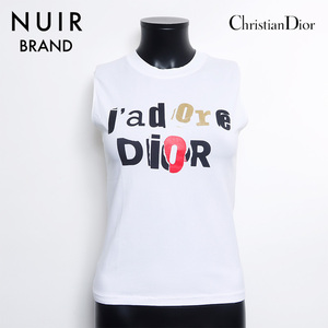 Christian Dior Christian Dior Tank Top Размер 40 Хлопок J'adore Без Рукавов Белый