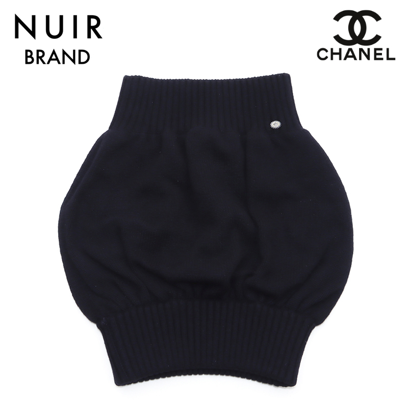 シャネル CHANEL スカート ココボタン ニット カシミヤ ブラック