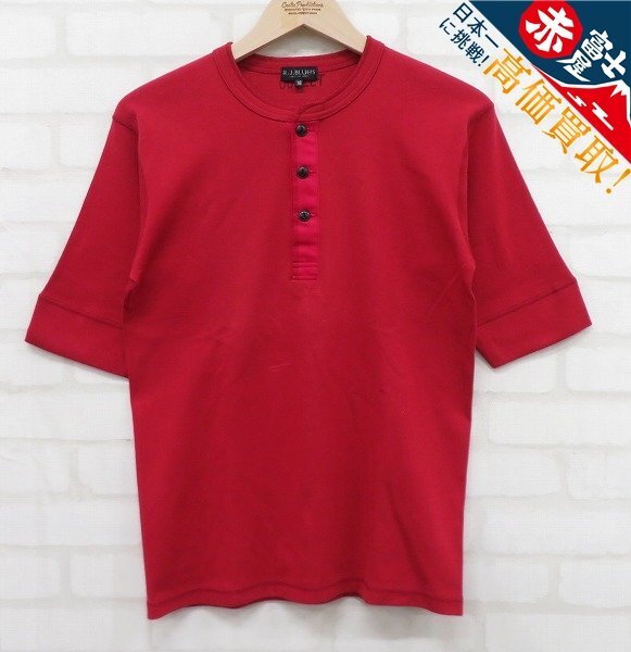 THE FLAT HEAD ザフラットヘッド 千鳥柄 ヘビーネル シャツ 黒×赤 44【中古】