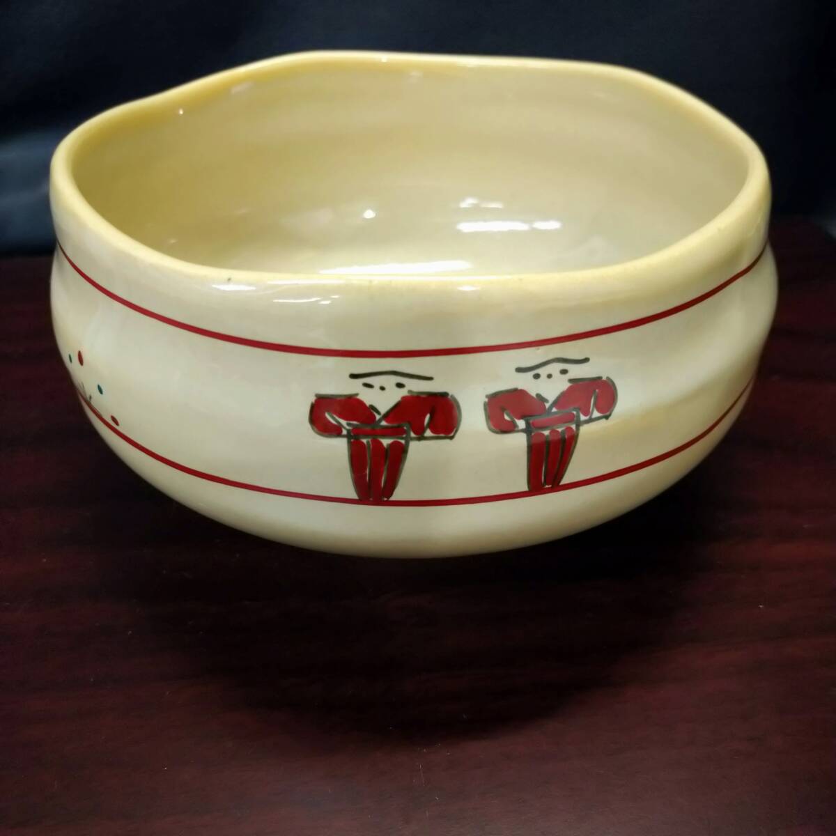 大正レトロ 赤膚焼(あかはだやき)水指 未使用 工芸品