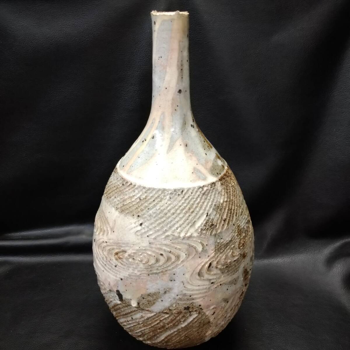 志野焼 花瓶 花入れ 花器 骨董品 レトロ アンティーク 花瓶