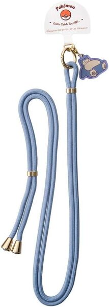 新品 送料無 スマホ ポケモン カビゴン アクリルチャームサンクレスト ショルダーストラップ iSB-PM04 ライト ブルー ポケットモンスター