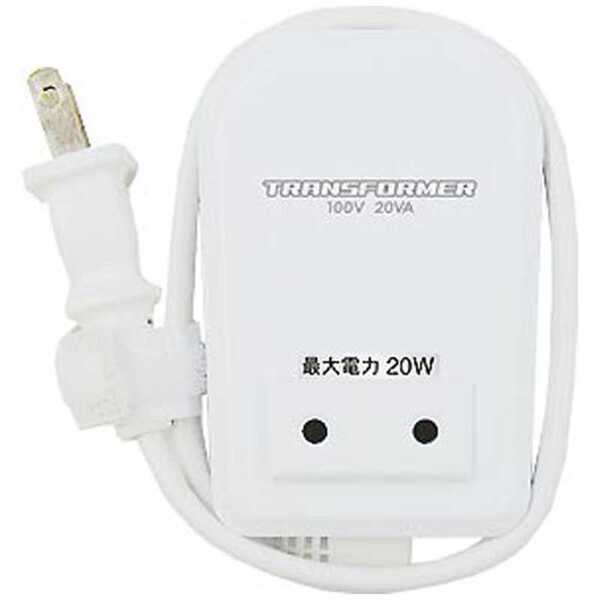 新品 送料無料 カシムラ 国内用薄型変圧器100V/220-240V/20VA WT91J コンセント 日本 Kashimura 変圧器 ホワイト 海外の家電 国内で使う