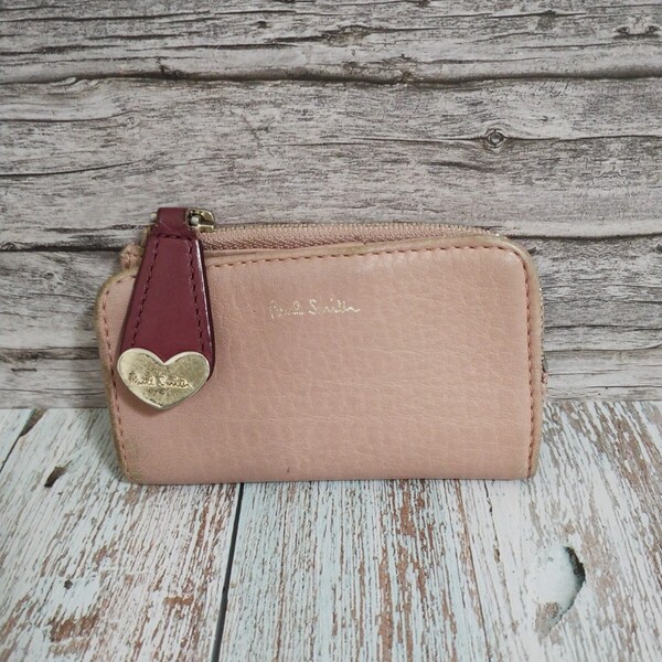 Paul Smith キーケース ハートプル コインケース ピンク レディース ポール スミス 送料無料 L字ファスナー