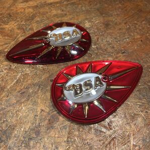 BSA タンクバッジ BSA A65/A7/A10/B40/C15 ビンテージ 英車 トライアンフ カスタム (WW26258)