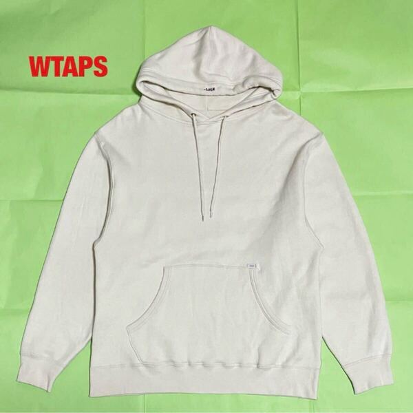 【人気】WTAPS ダブルタップス BLANK 02 HOODED /COTTON SWEAT プルオーバーパーカー 刺繍ロゴ 裏起毛 肉厚 212ATDT-CSM25
