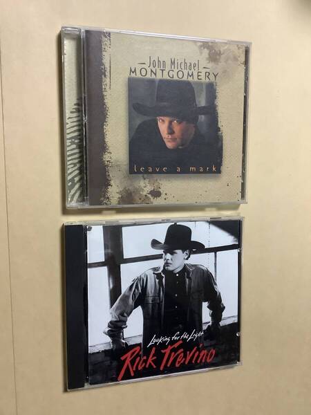 送料無料 JOHN MICHAEL MONTGOMERY「LEAVE A MARK」輸入盤 + RICK TREVINO「LOOKING FOR THE LIGHT」輸入盤 2枚セット