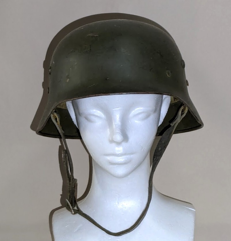 ドイツ軍 M35シュタールヘルム スチール製ヘルメット 当時物
