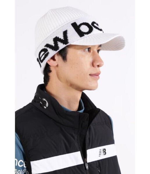 即決新品 New Balance GOLF ニット帽 ホワイト フリーサイズ ニューバランス ゴルフ