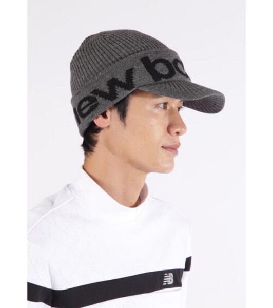 即決新品 New Balance GOLF ニット帽 グレー フリーサイズ ニューバランス ゴルフ