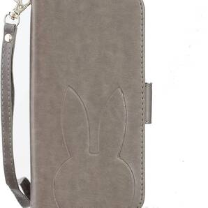 iPhone13 ケース兼用 iPhone 13ケース カバーアイフォン13 ケースカバーiPhone13 カバー手帳型可愛い花柄 (iPhone 13 6.1インチ A2-グレー)