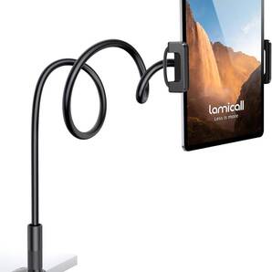 Lomicall タブレット 寝ながら アーム スタンド フレキシブル アーム ホルダー タブレット用 ベッドサイド アーム (ブラック)