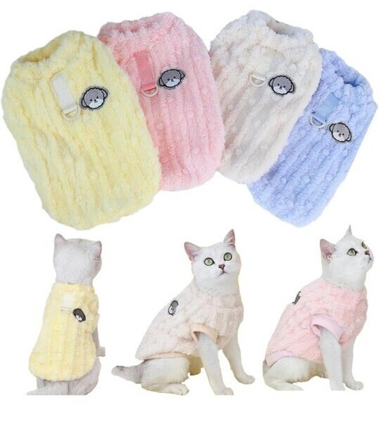 ▲犬服 パピー服 極小サイズ ドッグウェア タンクトップ ペット服 秋冬 モコモコ フリースベスト (XXL, blue)