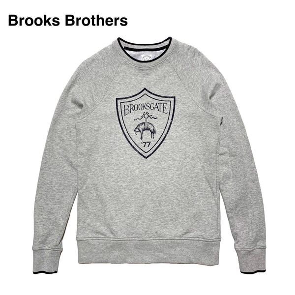 ☆良品 Brooks Brothers ブルックスブラザーズ ロゴ ラグラン クルーネック スウェット トレーナー 古着 ヴィンテージ vintage トラッド