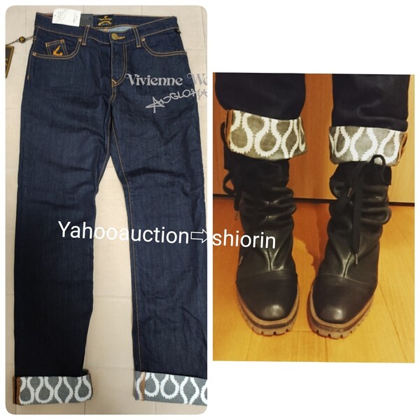 新品ヴィヴィアンウエストウッド アングロマニア×リー スクイグルデニムパンツ VivienneWestwood squiggle denim pants ジーンズ