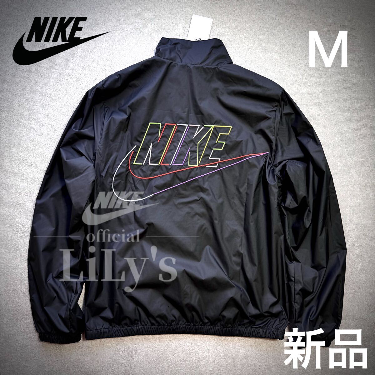 新品　NIKEウーブンジャケット　XLサイズ　ホワイト　カラフル　ナイロン L 新品 NIKE ナイキ メンズ スウッシュウーブンジャケット