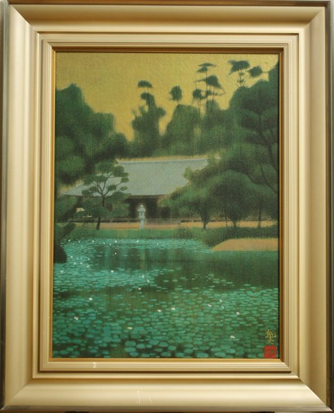 国内外の人気が集結 工芸画 額装 平山郁夫画「浄瑠璃寺」 院展 国内外の人気が集結 工芸画 額装 平山郁夫画「浄瑠璃寺」 院展
